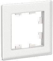 Рамка универсальная Systeme Electric AtlasDesign Nature 1-м. матовое стекло белый